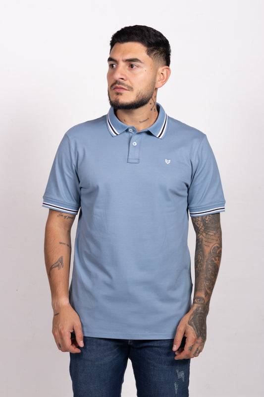 Polo Classic Fit Para Hombre Azul Jo 31302