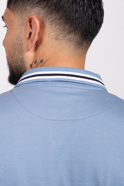 Polo Classic Fit Para Hombre Azul Jo 31302