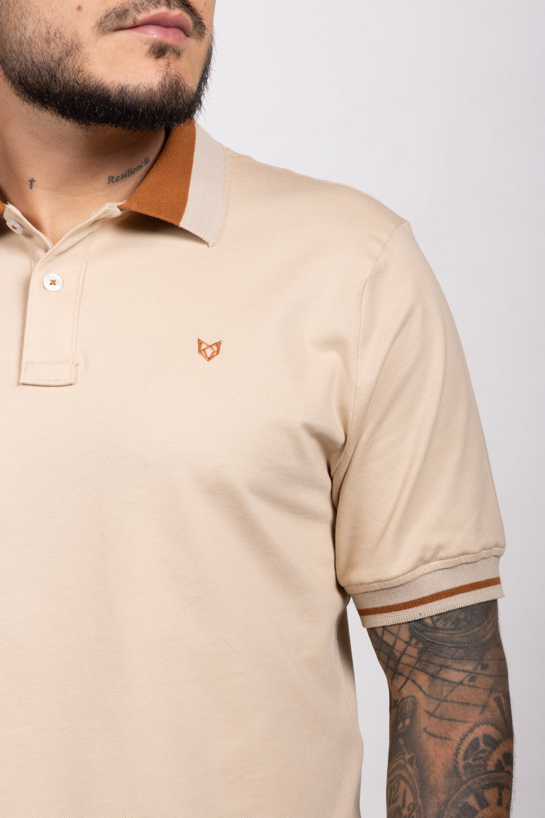 Polo Classic Fit Para Hombre Crema 31303