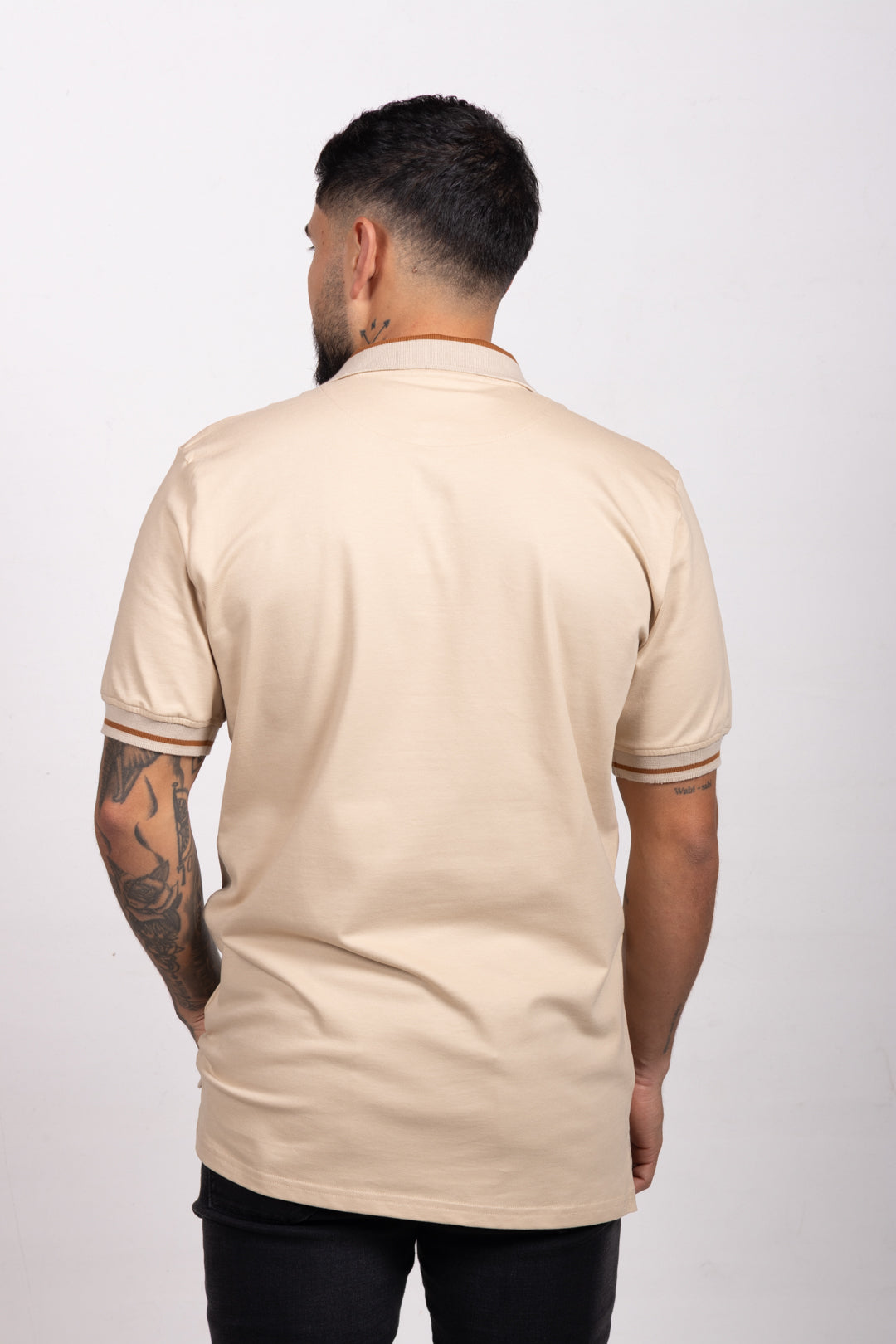 Polo Classic Fit Para Hombre Crema 31303