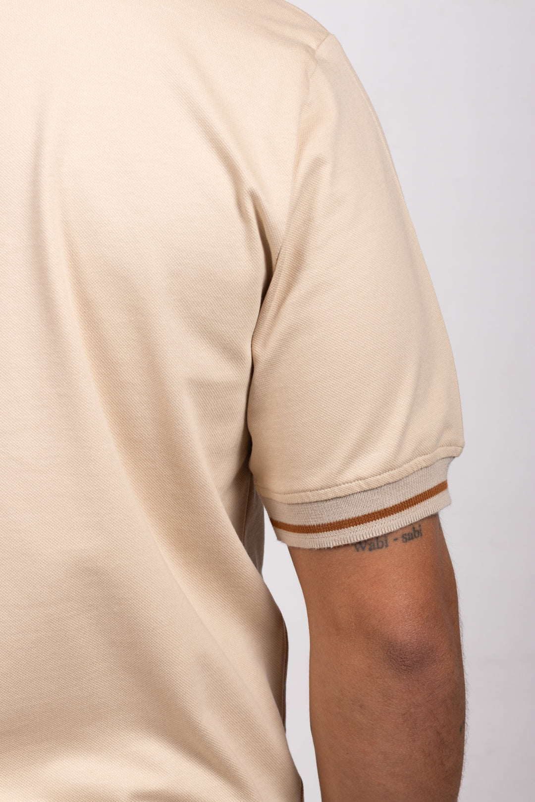 Polo Classic Fit Para Hombre Crema 31303