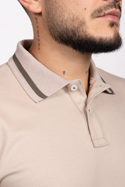 Polo Classic Fit Para Hombre Arena 31305