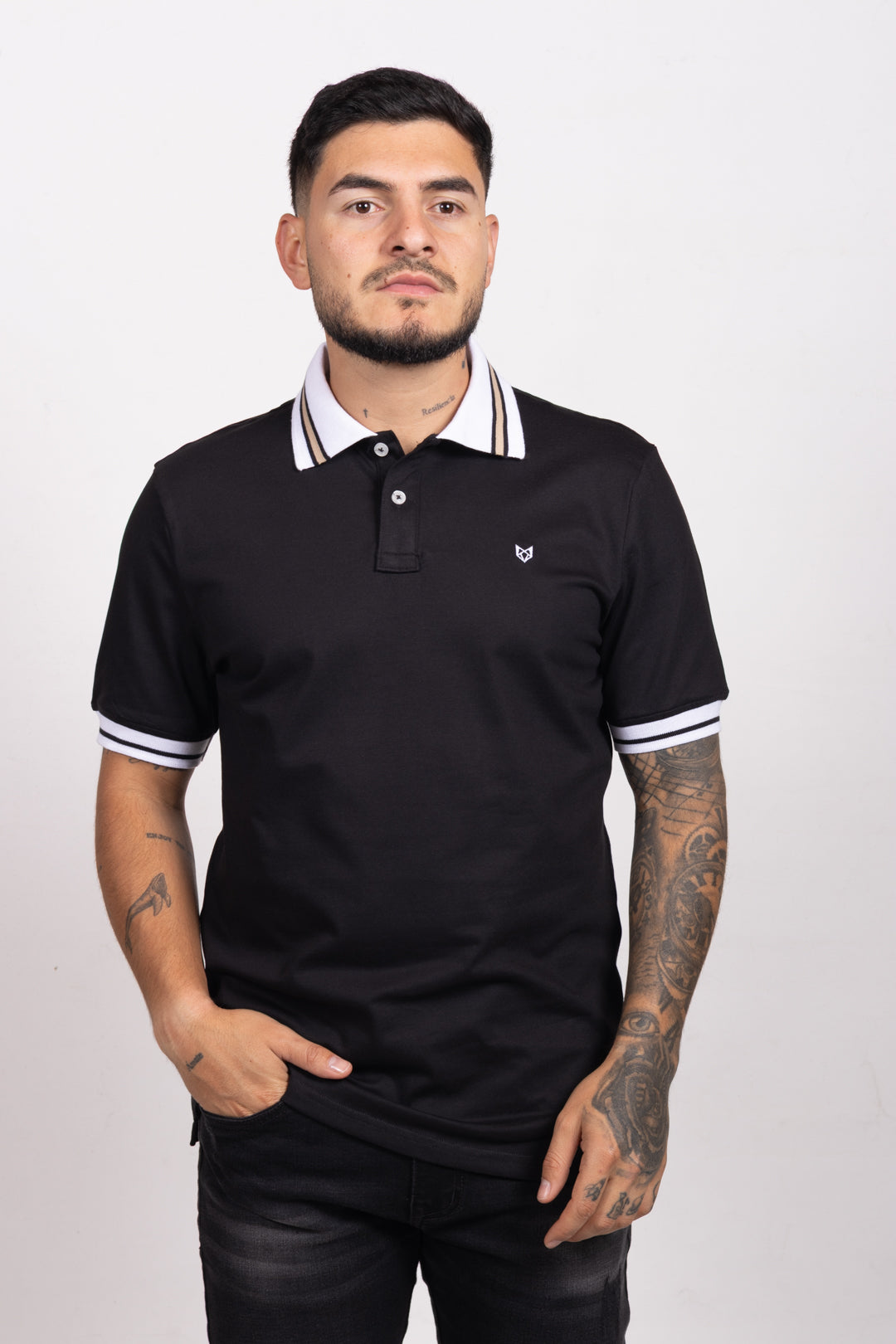 Polo Classic Fit Para Hombre Negro 31306