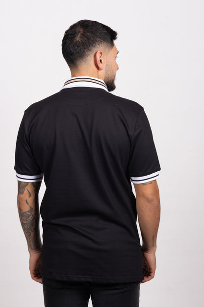 Polo Classic Fit Para Hombre Negro 31306