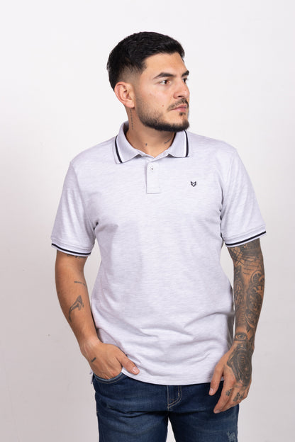 Polo Classic Fit Para Hombre Gris Jaspe 31307