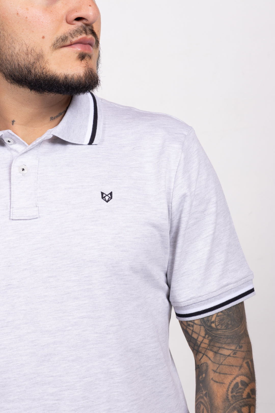 Polo Classic Fit Para Hombre Gris Jaspe 31307