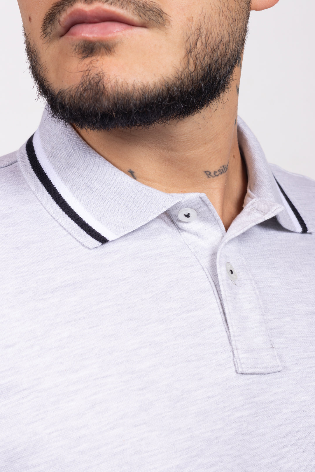 Polo Classic Fit Para Hombre Gris Jaspe 31307