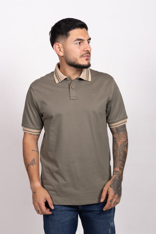 Polo Classic Fit Para Hombre Verde Militar 31308