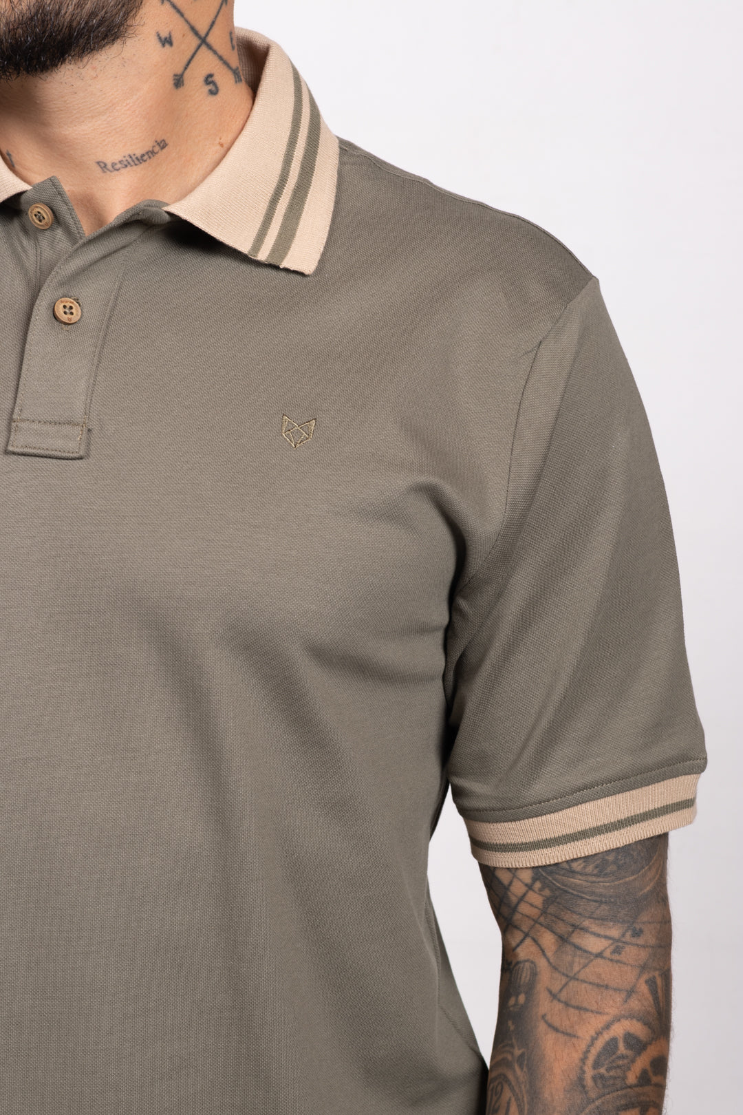 Polo Classic Fit Para Hombre Verde Militar 31308