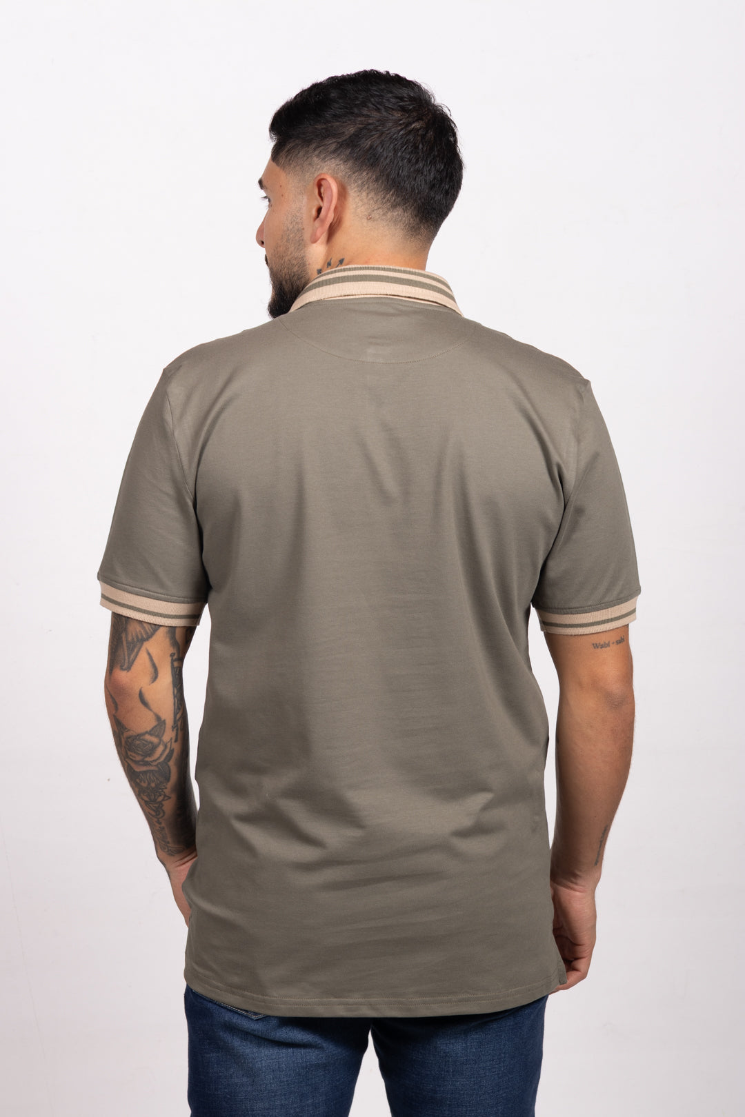 Polo Classic Fit Para Hombre Verde Militar 31308