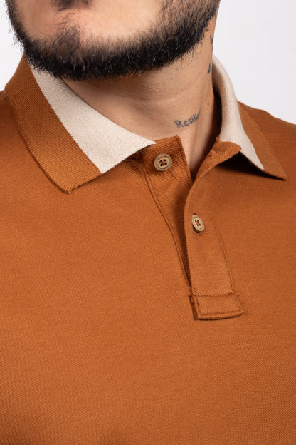 Polo Classic Fit Para Hombre Caki 31309