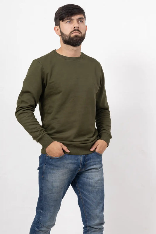 Buzo Cerrado para Hombre Verde Militar 70912