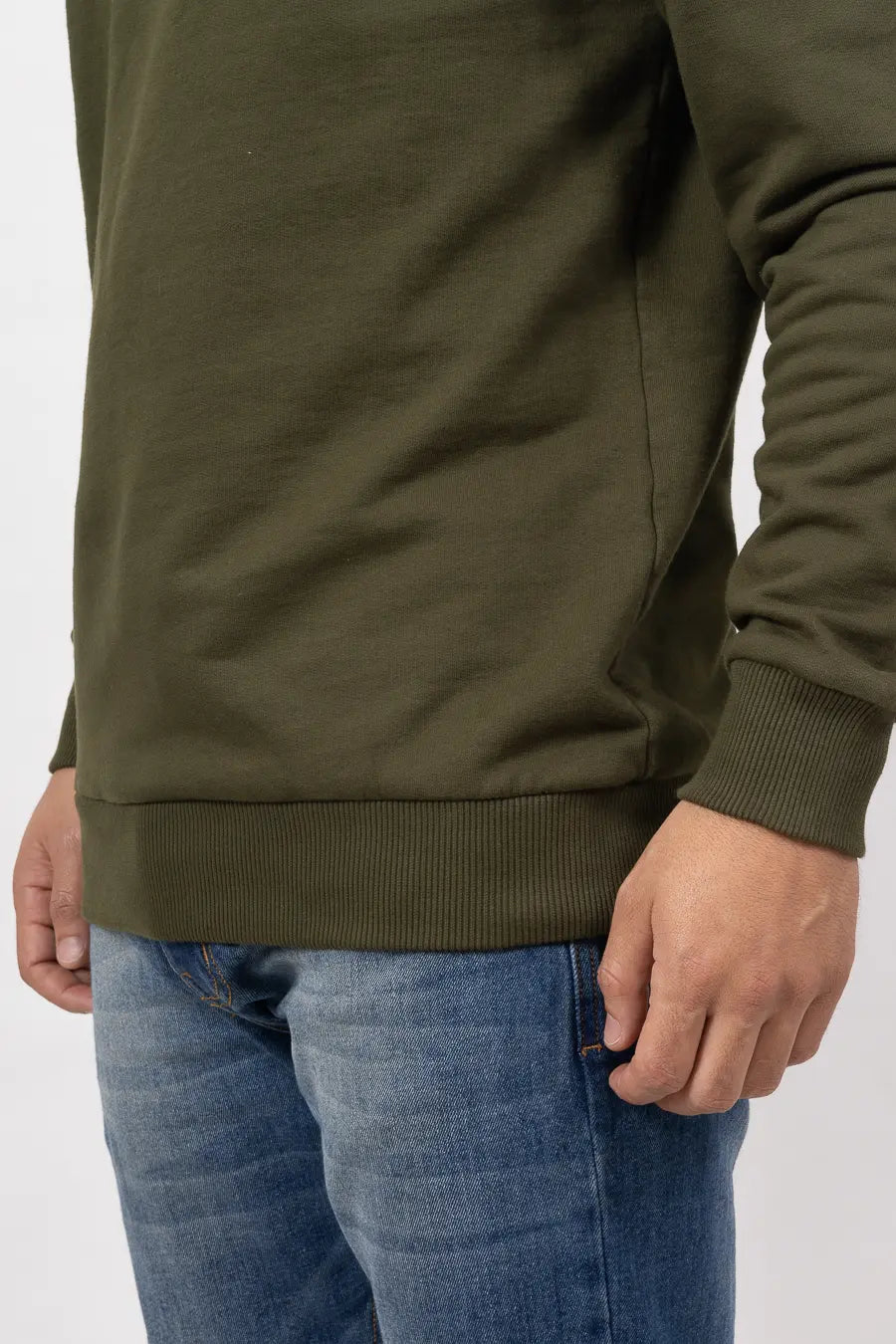 Buzo Cerrado para Hombre Verde Militar 70912