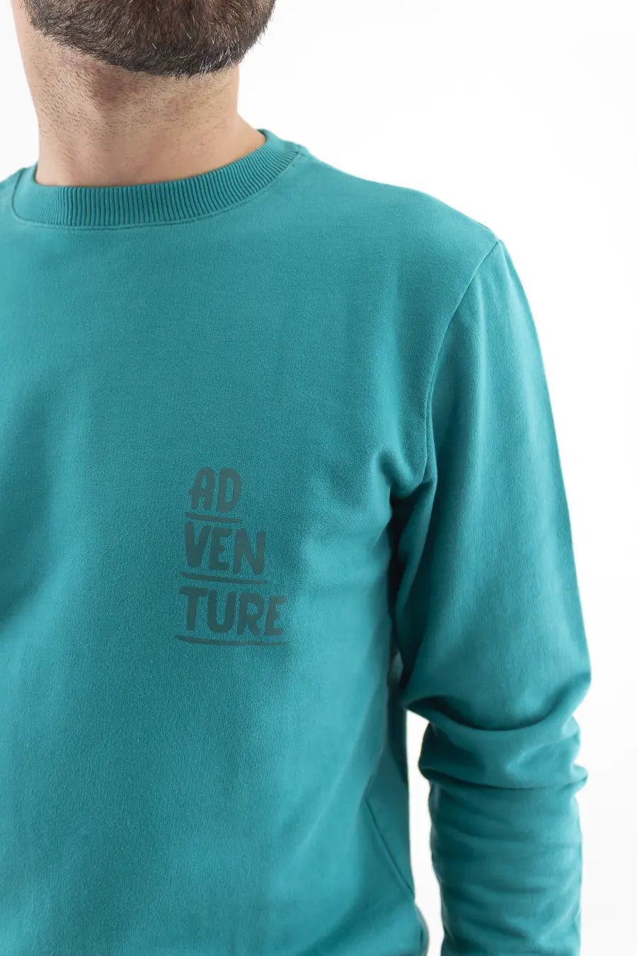 Buzo Cerrado para Hombre Estampado Turqueza 71007